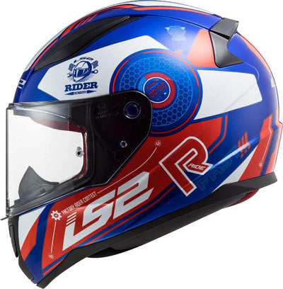 LS2 Integralhelm Motorrad Rapid Stratus blau weiss rot XXL XXL Blau / Weiss / Rot, XXL Blau / Weiss