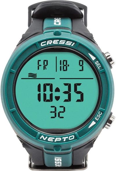 Cressi Nepto Watch Computer - Freitaucheruhr_Computer, Einheitsgrösse, Unisex Erwachsene Grün, Grün