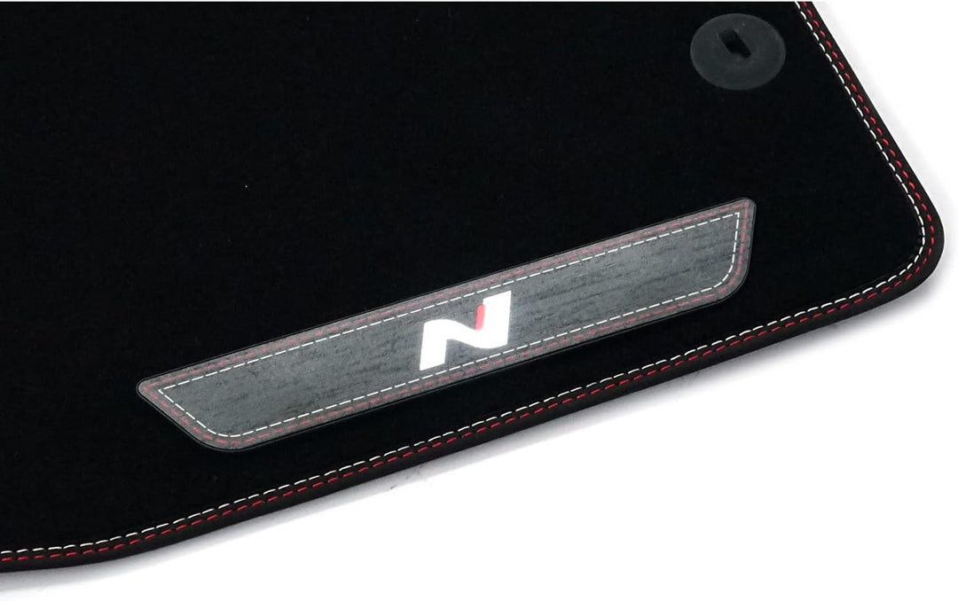 Hyundai 9999Z021346 Premium Velours Fussmatten Textilfussmatten 4X Stoffmatten, mit i30N Logo, beleu