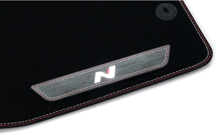 Hyundai 9999Z021346 Premium Velours Fussmatten Textilfussmatten 4X Stoffmatten, mit i30N Logo, beleu