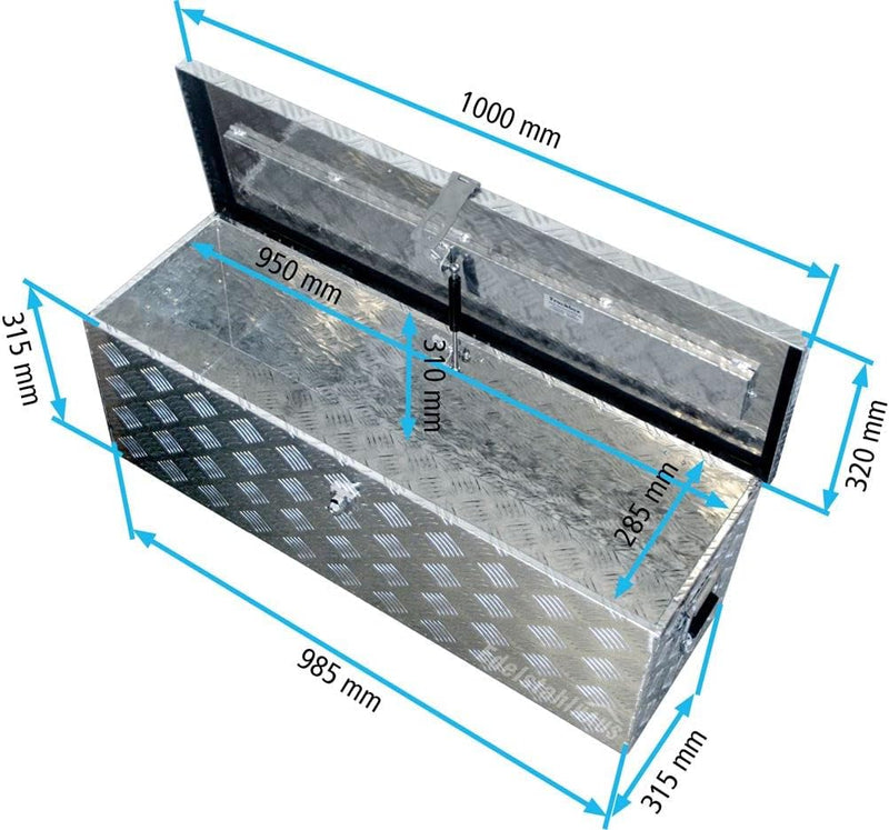 Truckbox D100 Werkzeugkasten, Deichselbox, Transportbox, Alubox, Alukoffer