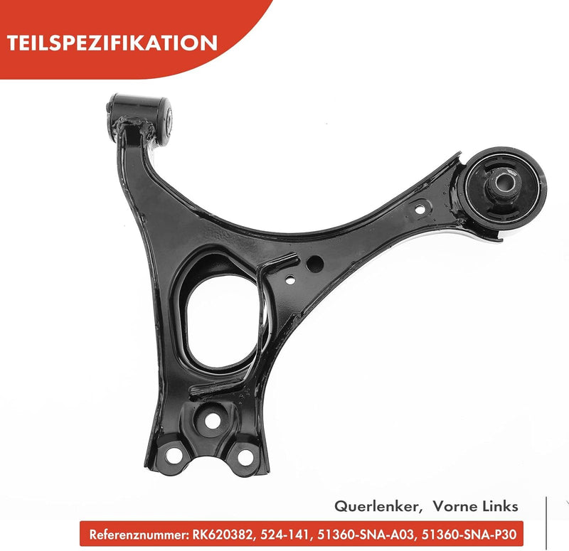 Frankberg Querlenker Vorne Links Kompatibel mit Civic VIII Stufenheck FA FD 1.3L 1.6L 1.8L 2005-2012