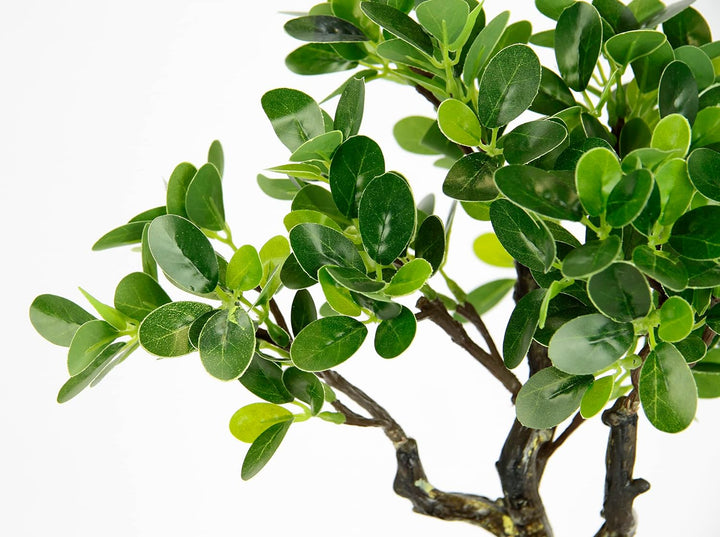 Bonsai Baum in Schale Kunstbonsai Kunstbaum Dekobaum künstlich Japanische Kunstpflanze Grünpflanze D