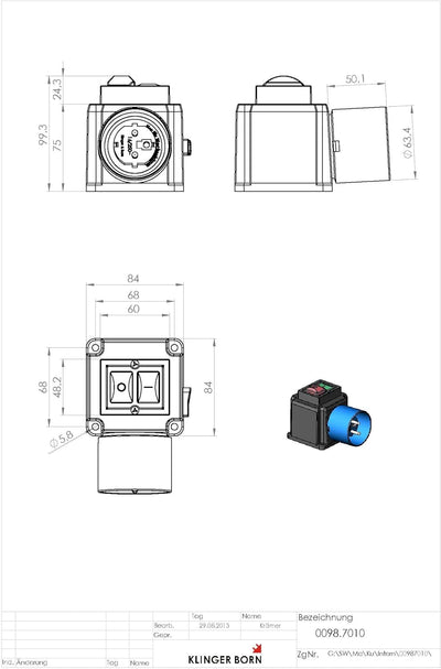 Starter Schalter 1Ph-230V/3kW Unterspannungsauslösung