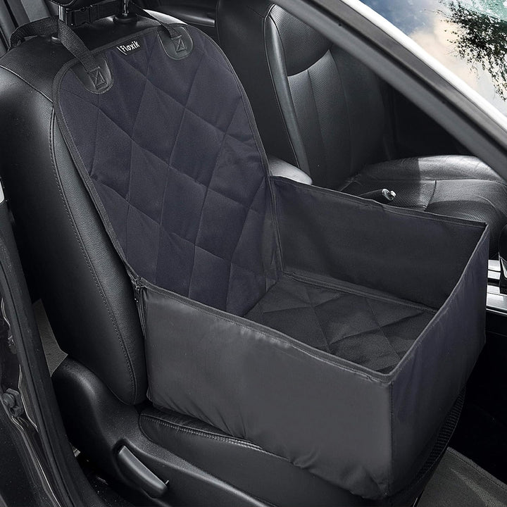 Floxik Hunde Autositz - Premium Hunde Autositzbezug für jedes Auto - Hundesitz Vordersitz Hund wasse