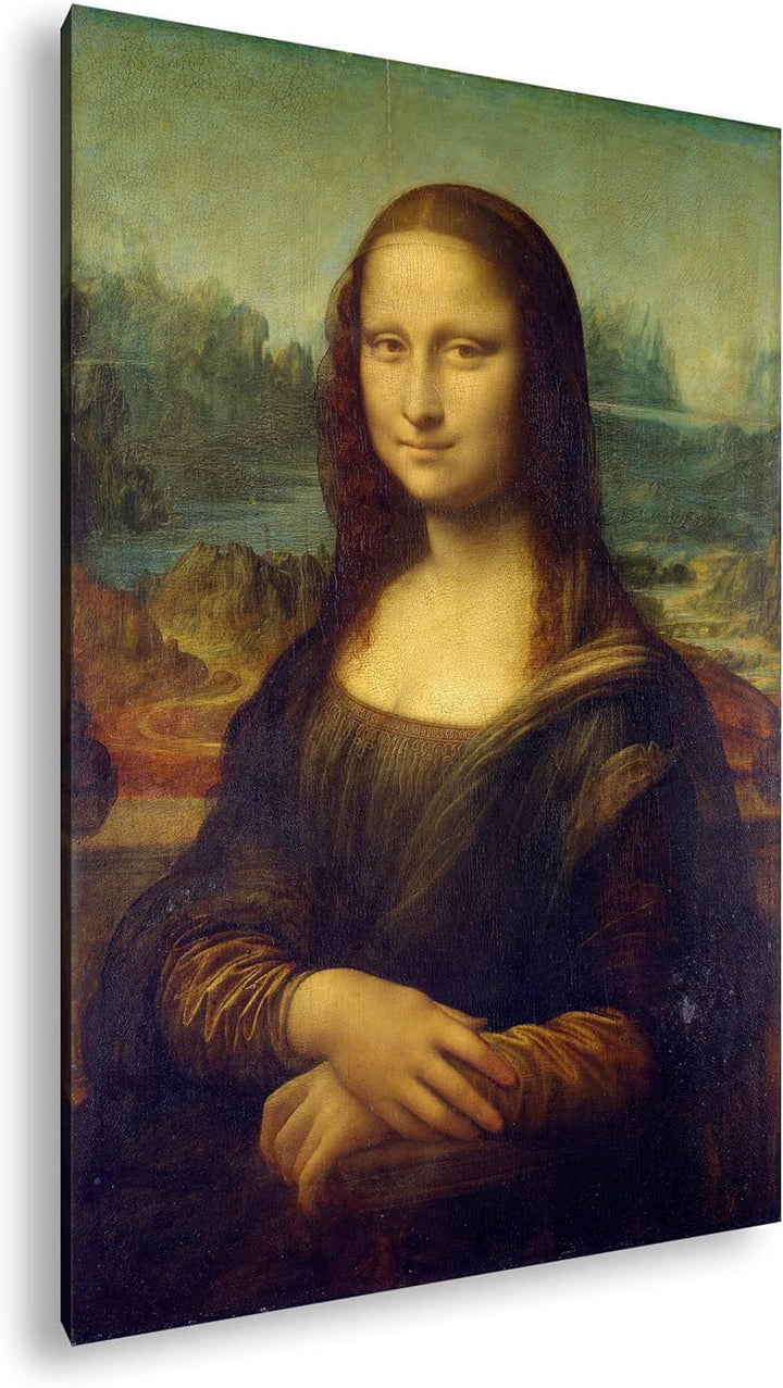 deyoli Die Mona Lisa von Leonardo Da Vinci Format:75x50 cm als Leinwandbild, Motiv fertig gerahmt au