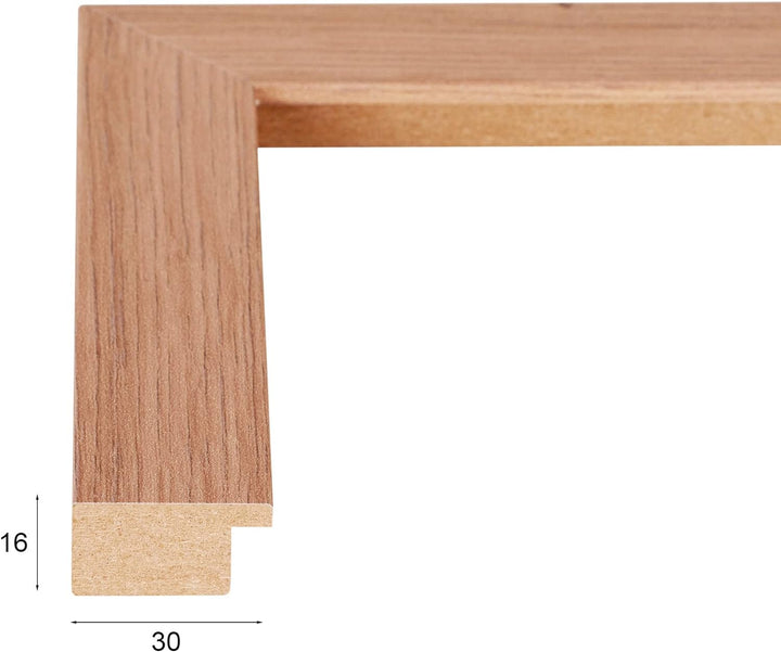 Rahmendesign24 Bilderrahmen Milano 45x60 (POSTERFORMAT) Eiche natur Fotorahmen, Wechselrahmen, Poste