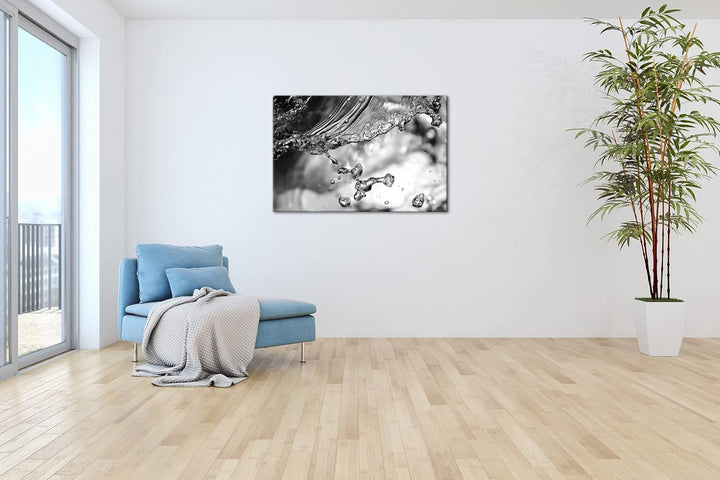 deyoli Wasser in Bewegung Format: 80x60 Effekt: Schwarz&Weiss als Leinwandbild, Motiv fertig gerahmt