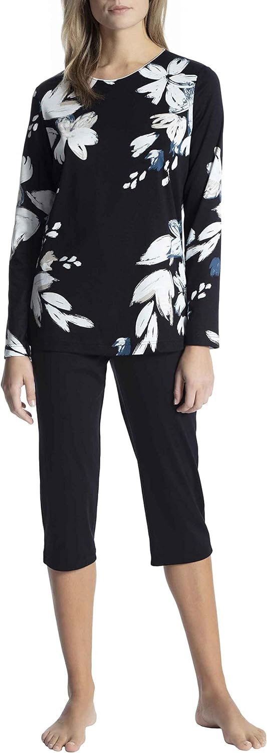 Damen Pyjama 3/4-Länge midnight b XS