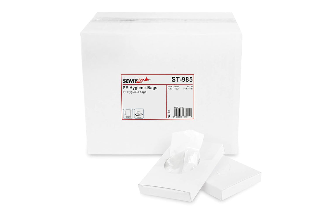 Semy Top Hygiene-Bags weiss, 50 Boxen a 30 Bags, 1er Pack (1 x 50 Stück)
