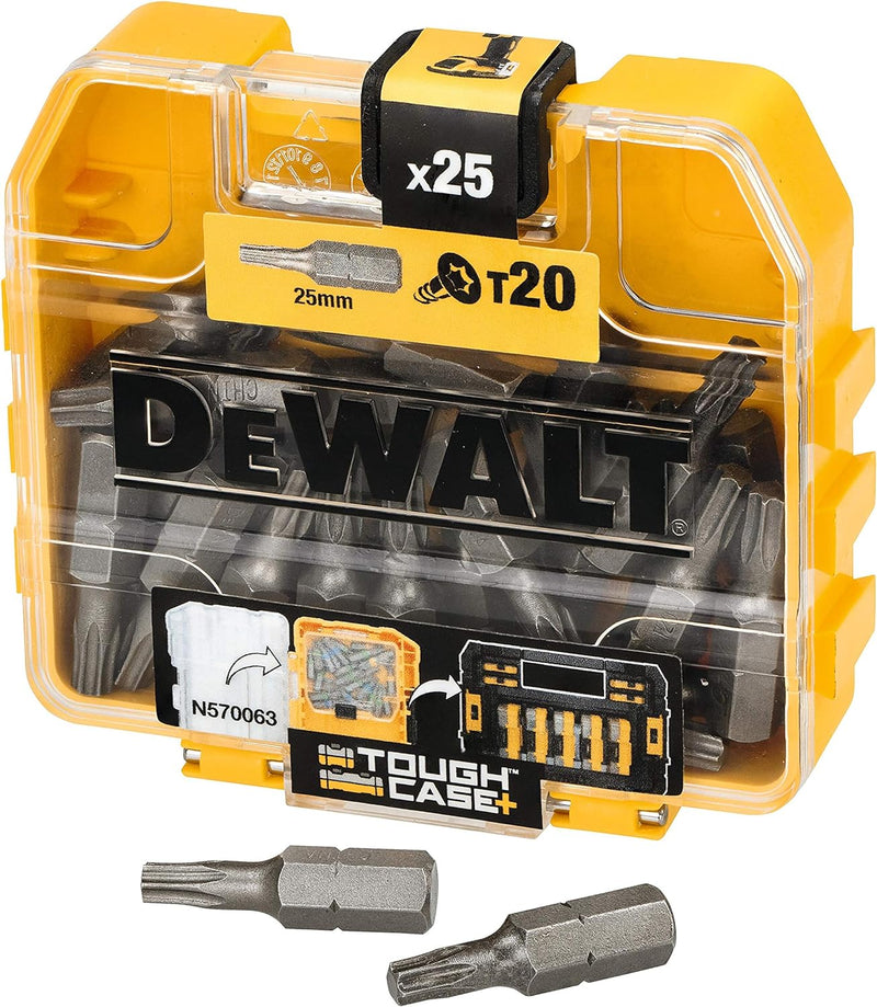 Dewalt Schrauberbit Display (20x DT7961, Bit-Grösse T20 Länge 25 mm, aus Hochleistungsstahl, mit Tor