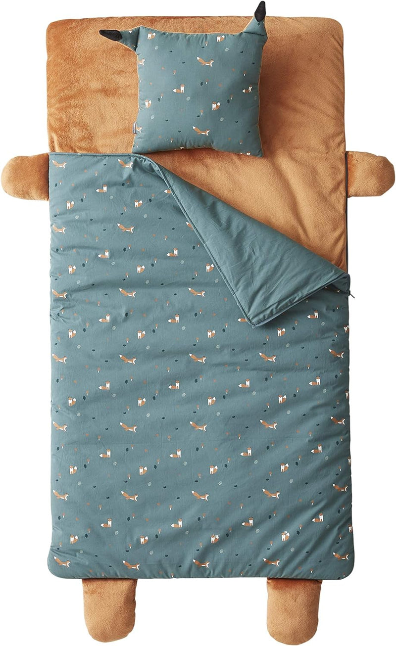 Vertbaudet Kinder-Schlafsack,Fuchs graugrün/braun ONE Size