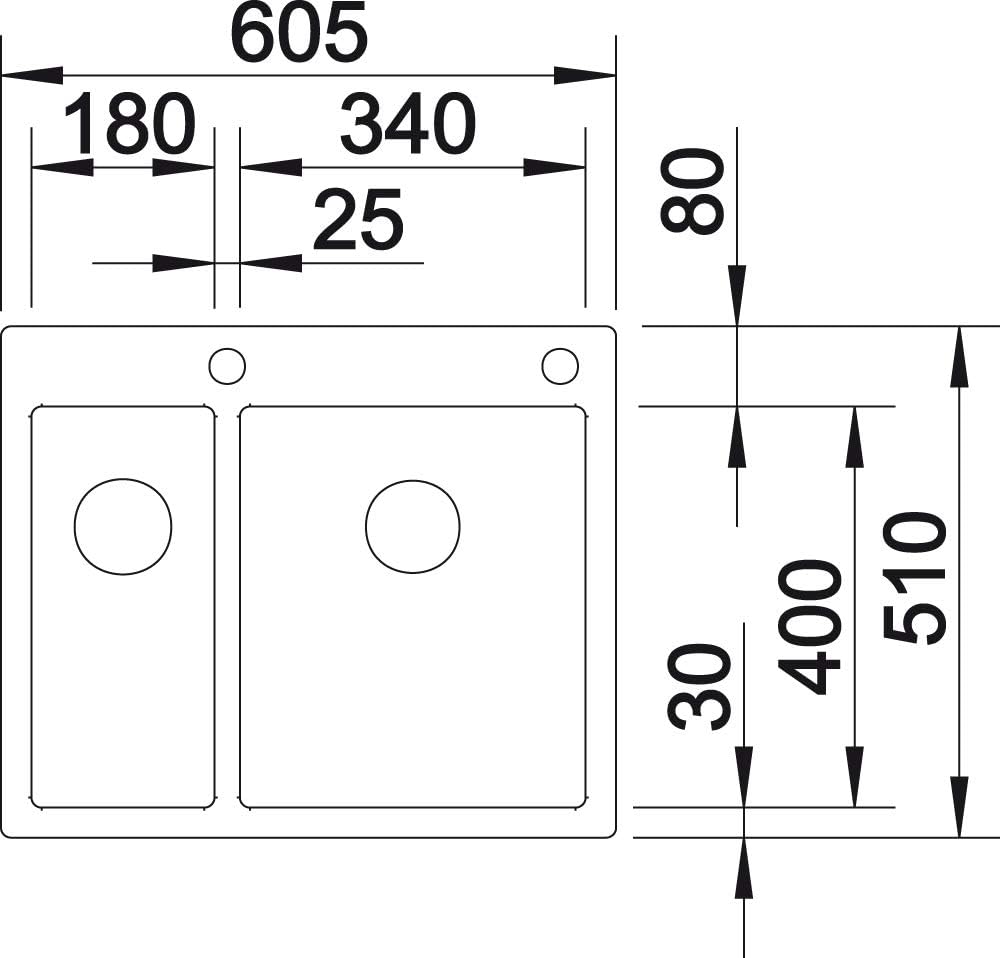 BLANCO CLARON 340/180-IF/A | Edelstahl | Einbauart: Einbau von Oben & Flächenbündig | Grosses Hauptb