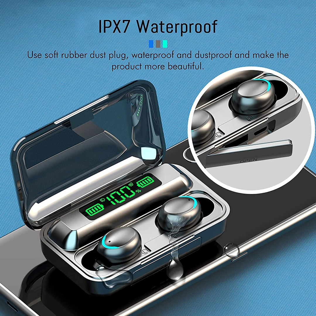 ASDRTB Wireless Earbuds,Bluetooth Earbuds with Mic,Button Control Wireless Headphones,Mini True Wire