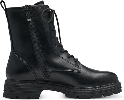 Tamaris Damen Combat Boots, Frauen Stiefeletten 38 EU Schwarz, 38 EU Schwarz