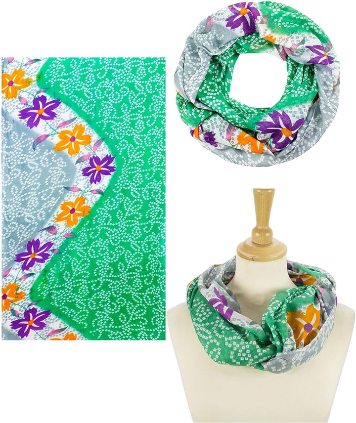 Sunsa Damen 3 Set Loop Schals. 100% Baumwolle Schlauchschals für Frühlings/Sommer. Dünne Loopschals