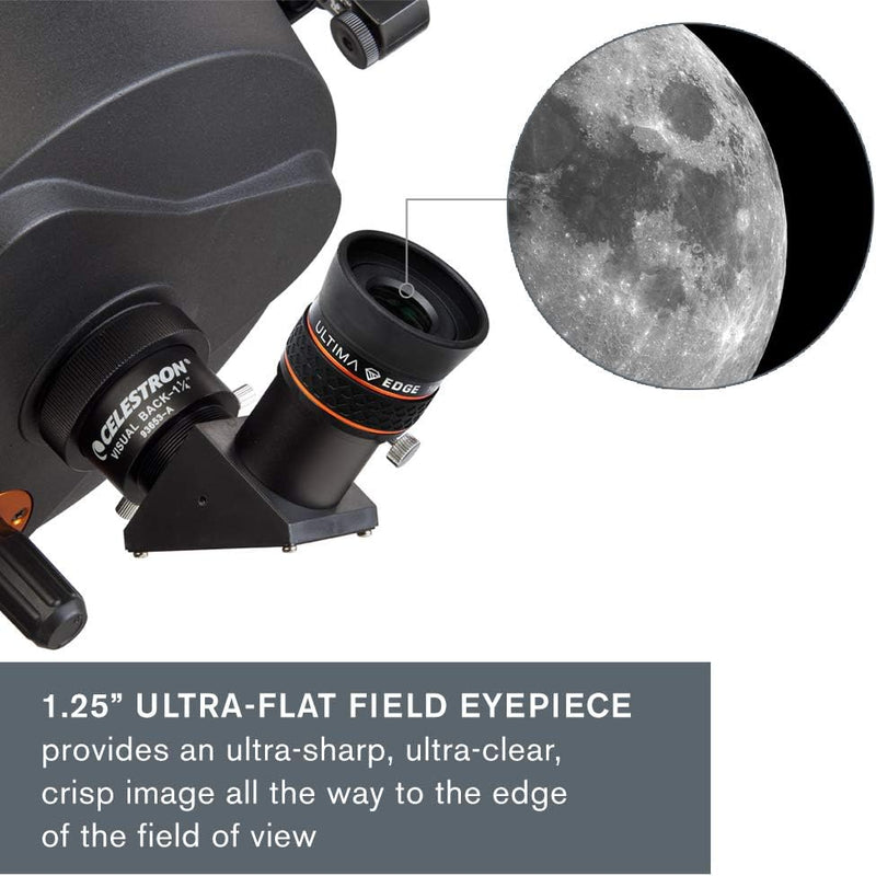 Celestron 93450 Ultima Edge 10 mm Parfokales Ultra-Flachfeld-Okular für 1,25 Zoll Fokussierer – Gest