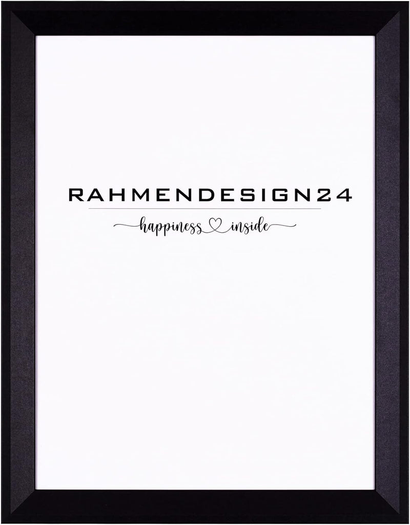 Rahmendesign24 Bilderrahmen Rio 60x84 Schwarz (matt) Fotorahmen, Wechselrahmen, Posterrahmen, Puzzle