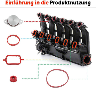 26 Stück 32mm Auto Ansaugkrümmer und Drallklappen Dichtungssatz, Ersatz für BMW E38 E39 E46 E53 E60