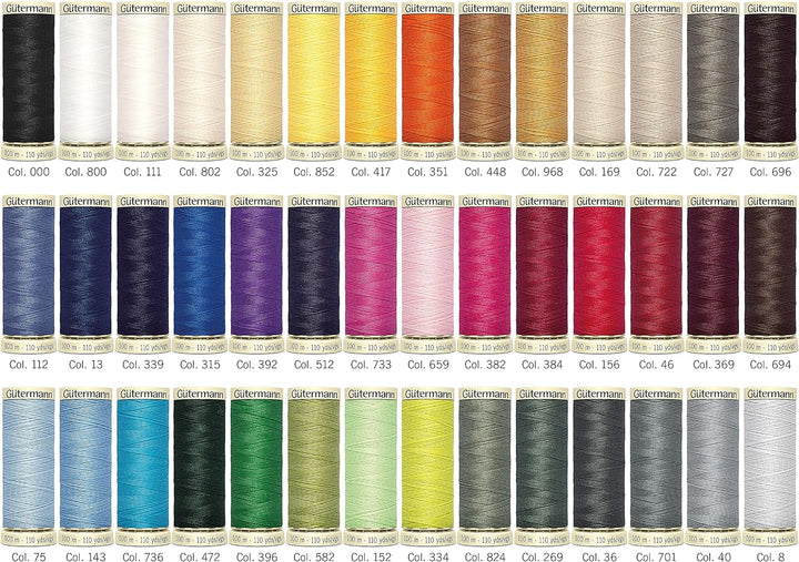 Gütermann 700894 Nähfaden-Album mit 42 Spulen Allesnäher 100 m, Polyester, Mehrfarbig Single, Single
