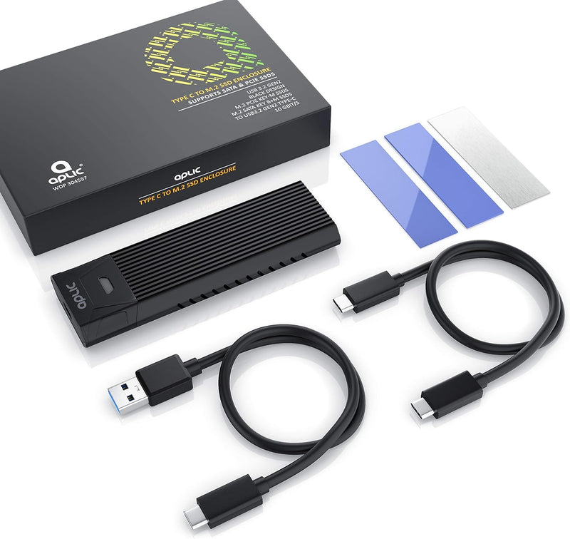 CSL - USB 3.2 Gen 2 SSD M.2 Festplattengehäuse USB 3.2 Gen 2 auf PCIe 3.0 und SATA - bis zu 10Gbps -