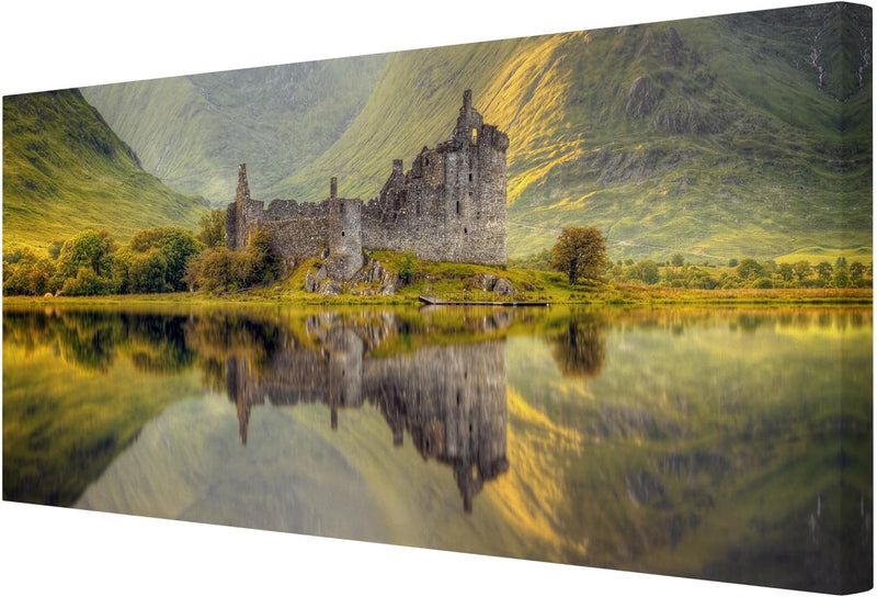 Bilderwelten Leinwandbild - Kilchurn Castle in Schottland - Quer 1:2, 80cm x 160cm, 80cm x 160cm