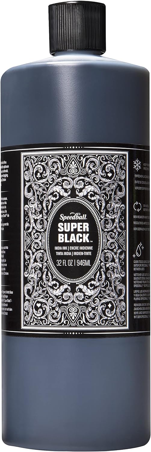 Speedball Art Products Speedball Super Schwarz Indien ink32 oz, Acryl, mehrfarbig