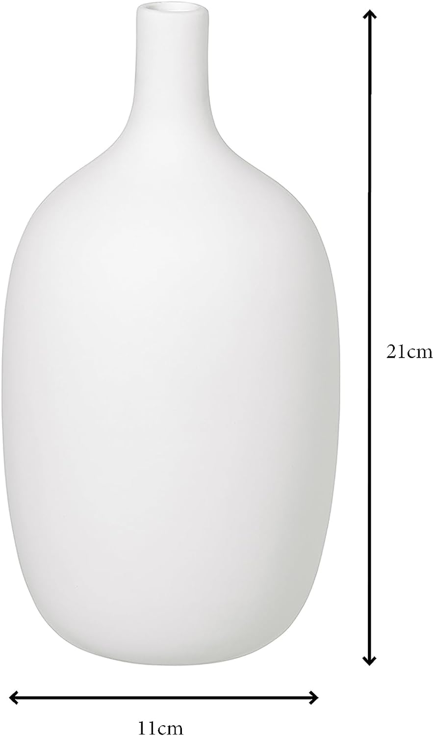 blomus 3er Set Vase -CEOLA- Blumenvase aus Keramik Weiss