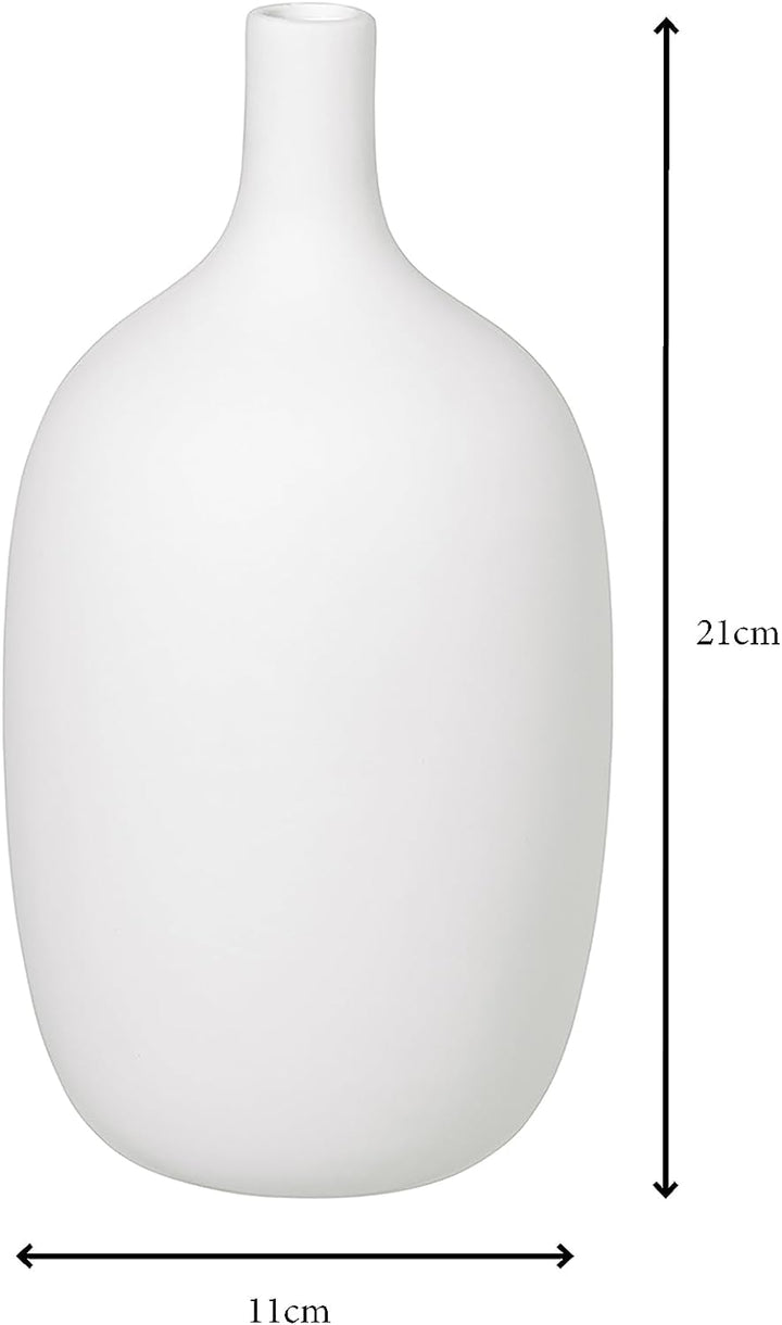 blomus 3er Set Vase -CEOLA- Blumenvase aus Keramik Weiss
