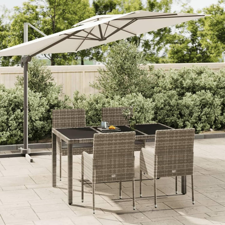 Tidyard 5-TLG. Garten Essgruppe 4 Personen, Sitzgruppe Garten, Esstisch mit 4 Stühlen, Lounge Garten