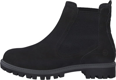 Tamaris Damen Chelsea Boots, Frauen Stiefeletten 36 EU Schwarz Black Uni, 36 EU Schwarz Black Uni