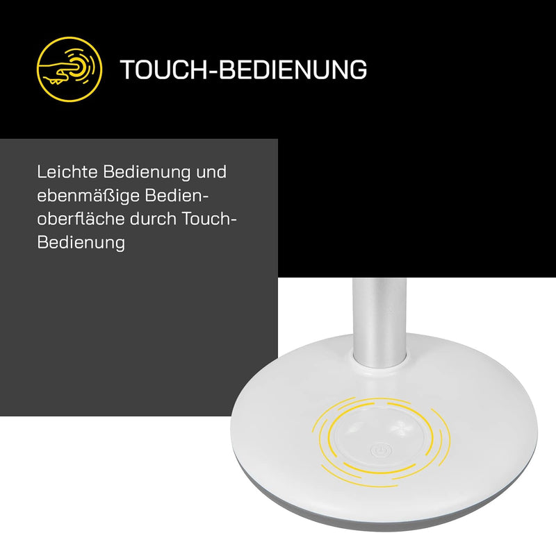 Gutfels Akku-Tisch-Ventilator VENTI 3010 R | Lithium Ionen Akku 4.000 mAh | Touchbedienung | 4 Gesch