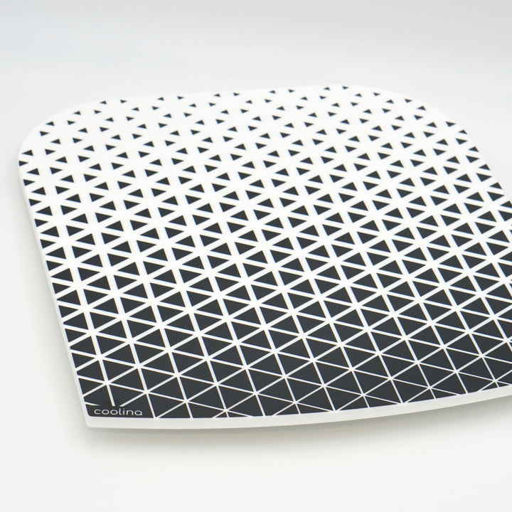 Stone4Slide coolina® Premium Gleitbrett Gleiter aus Acryl Weiss mit schwarzem Muster - passend für T