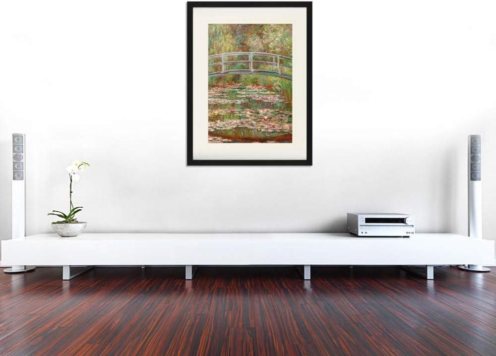 1art1 Claude Monet Poster Die Japanische Brücke, 1899 Gerahmtes Bild Mit Edlem Passepartout | Wand-B