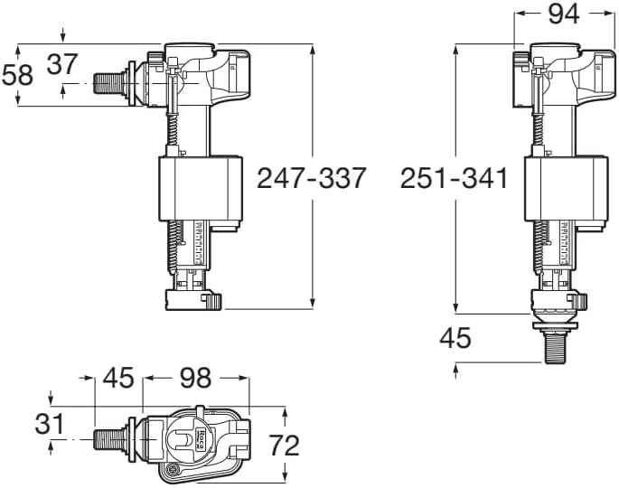 Roca A822509200 Dual Universal PLUs Stromversorgungsmechanismus, Weiss/Blau