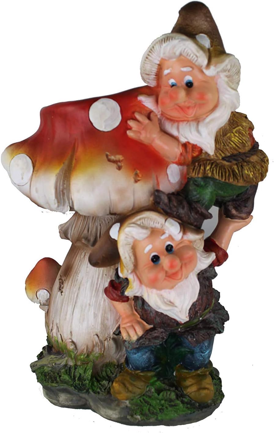 Design Zwerg Pilz mit Blumentopf NF 15199 32 cm Hoch Deko Garten Gartenzwerg Figuren Dekoration Vers